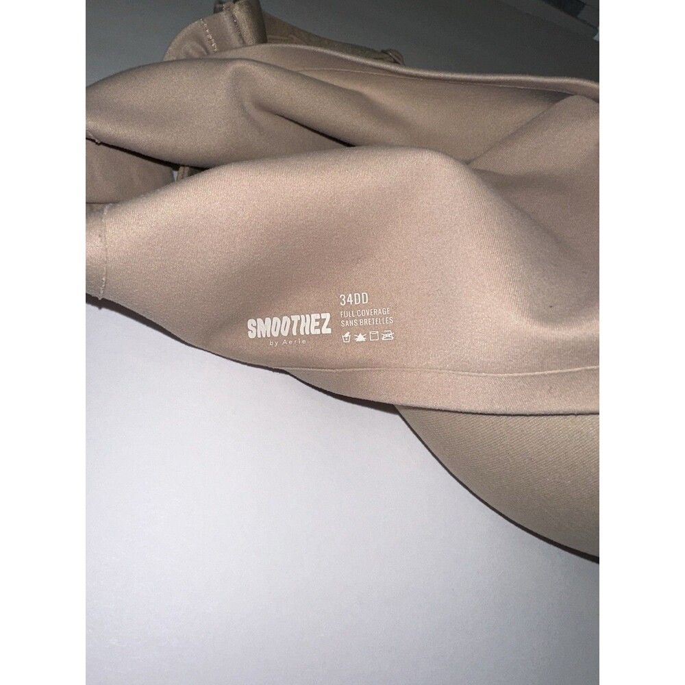 Aerie Women's Smoothez Full Coverage Lightly Lined Bra Sands Size 34DD Support - Picture 3 of 4